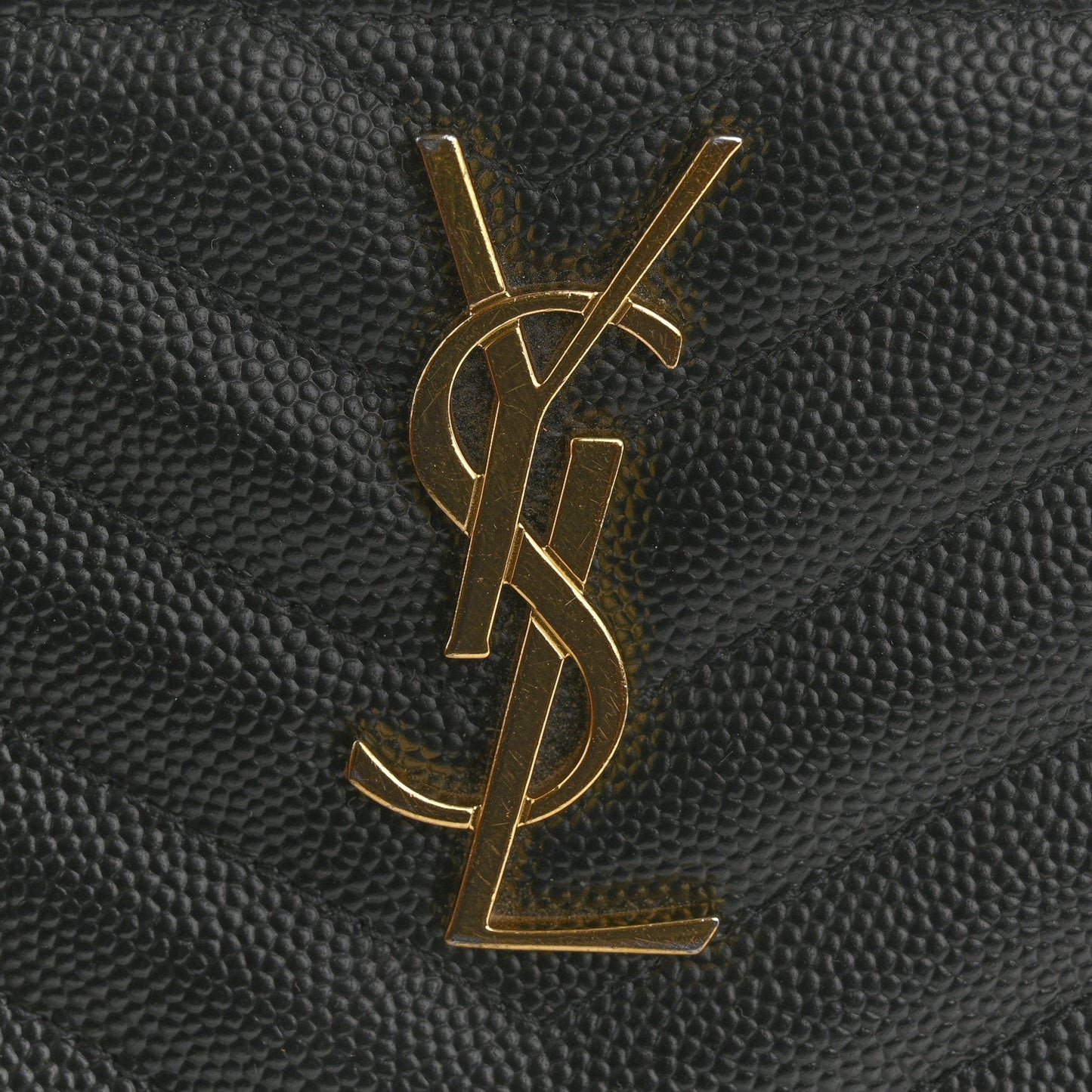 Grain De Poudre Chevron Monogram Bill Pouch Black
