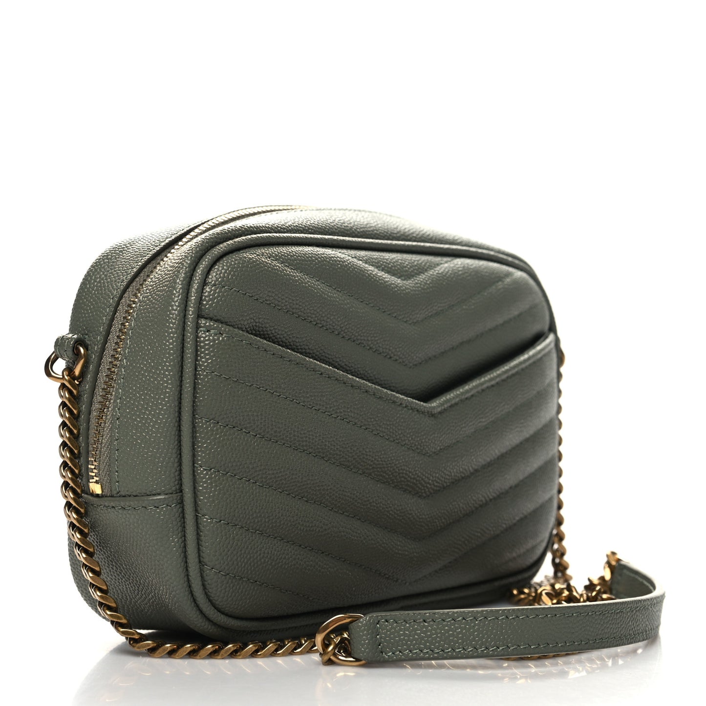 Grain De Poudre Matelasse Monogram Mini Lou Camera Bag Light Sage