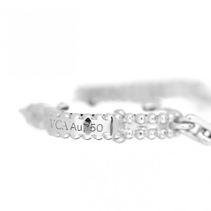 Van Cleef & Arpels 18K White Gold Diamond Black Onyx 5 Motifs Vintage Alhambra Bracelet 4 of 5