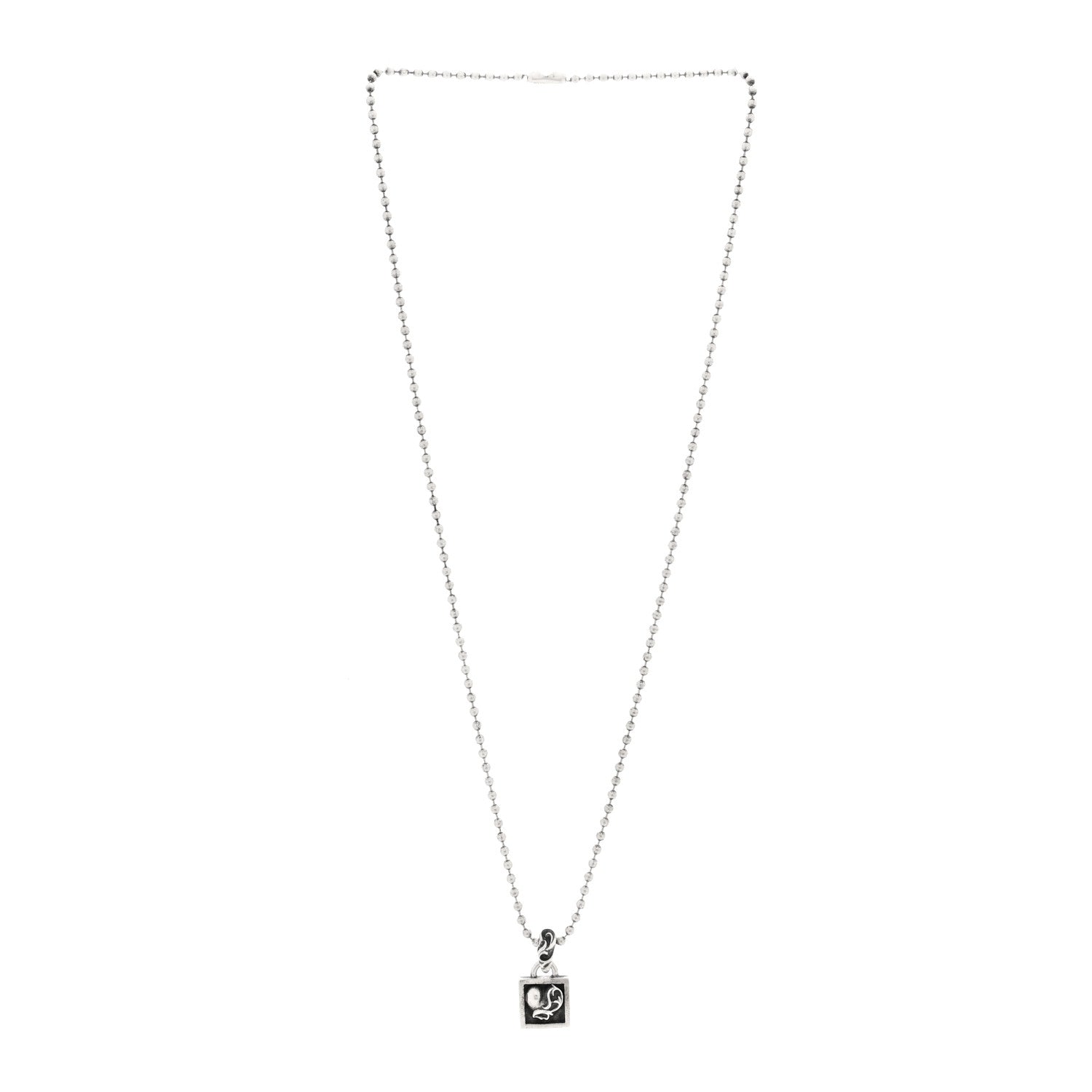 Chrome Hearts Sterling Silver Framed Heart Pendant Necklace 3 of 5