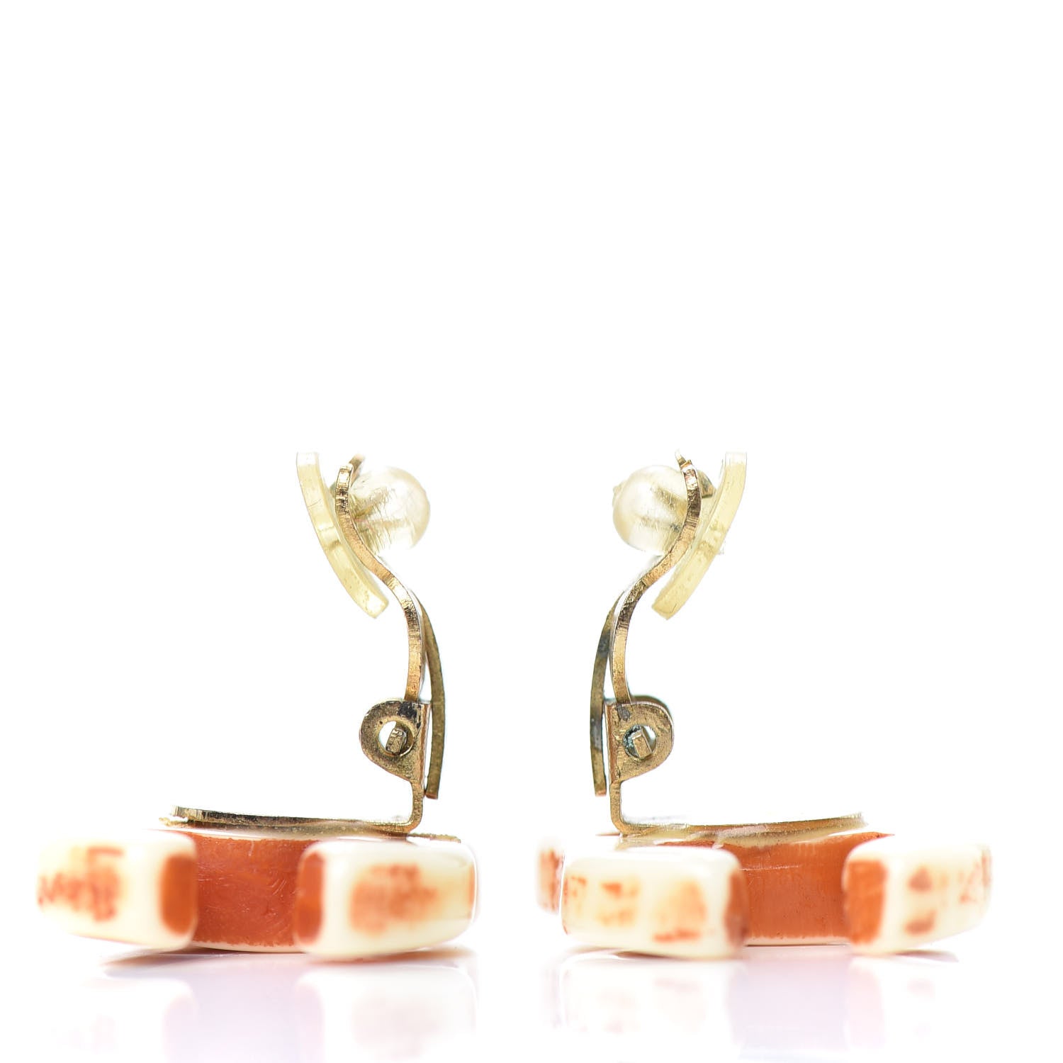 Chanel Resin CC Clip On Earrings 3 of 4