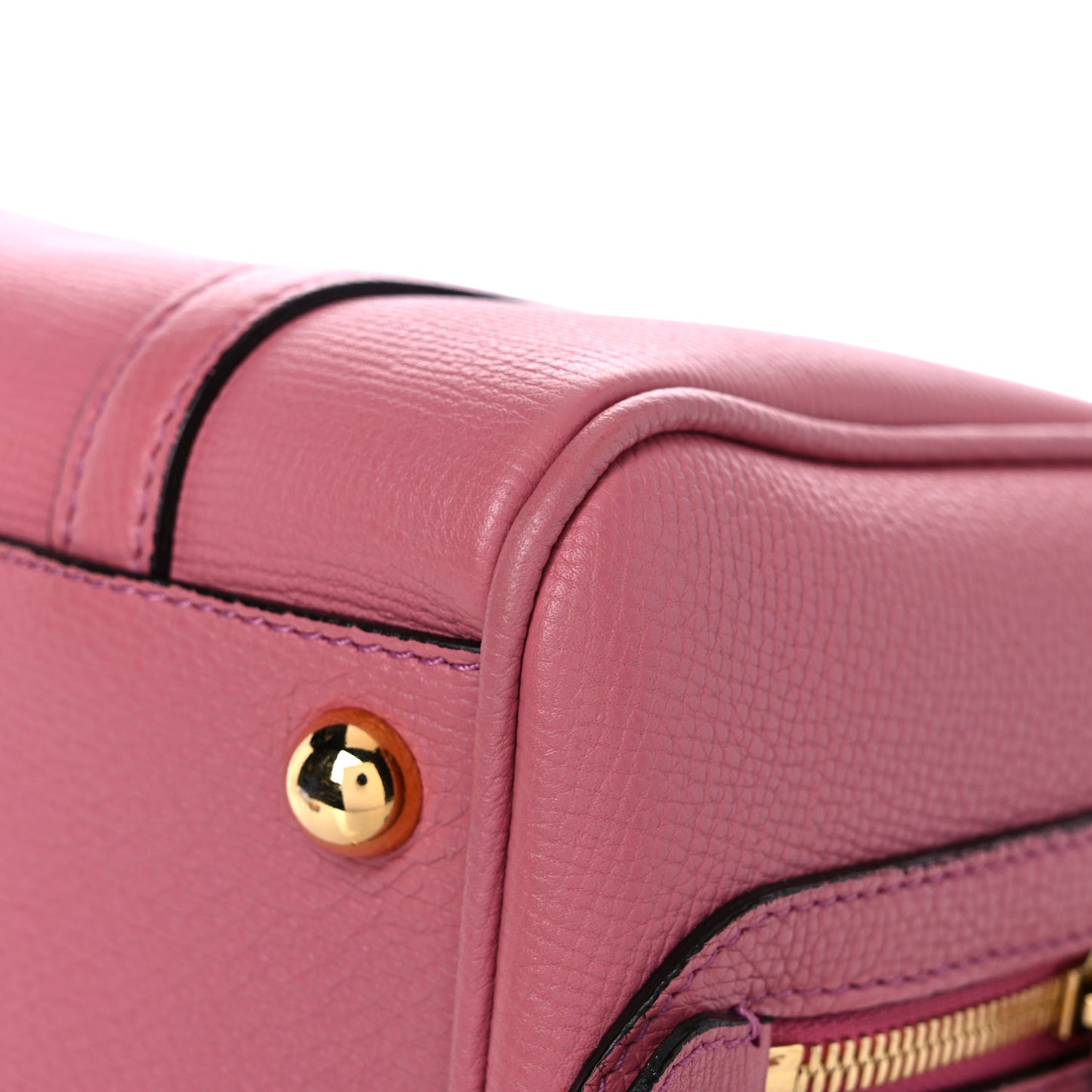 Derby Calfskin Small Alchester Bowling Bag Mauve Pink