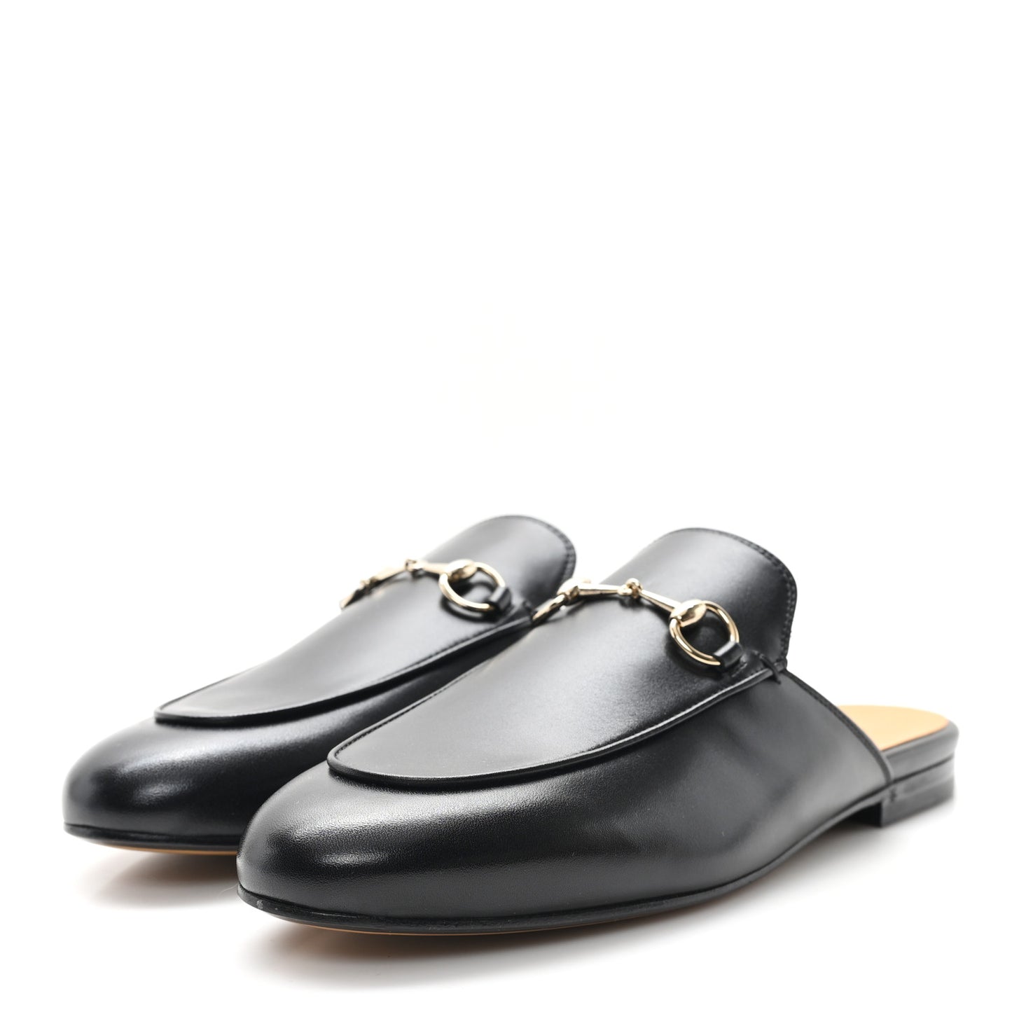 Calfskin Womens Princetown Slippers 39 Black