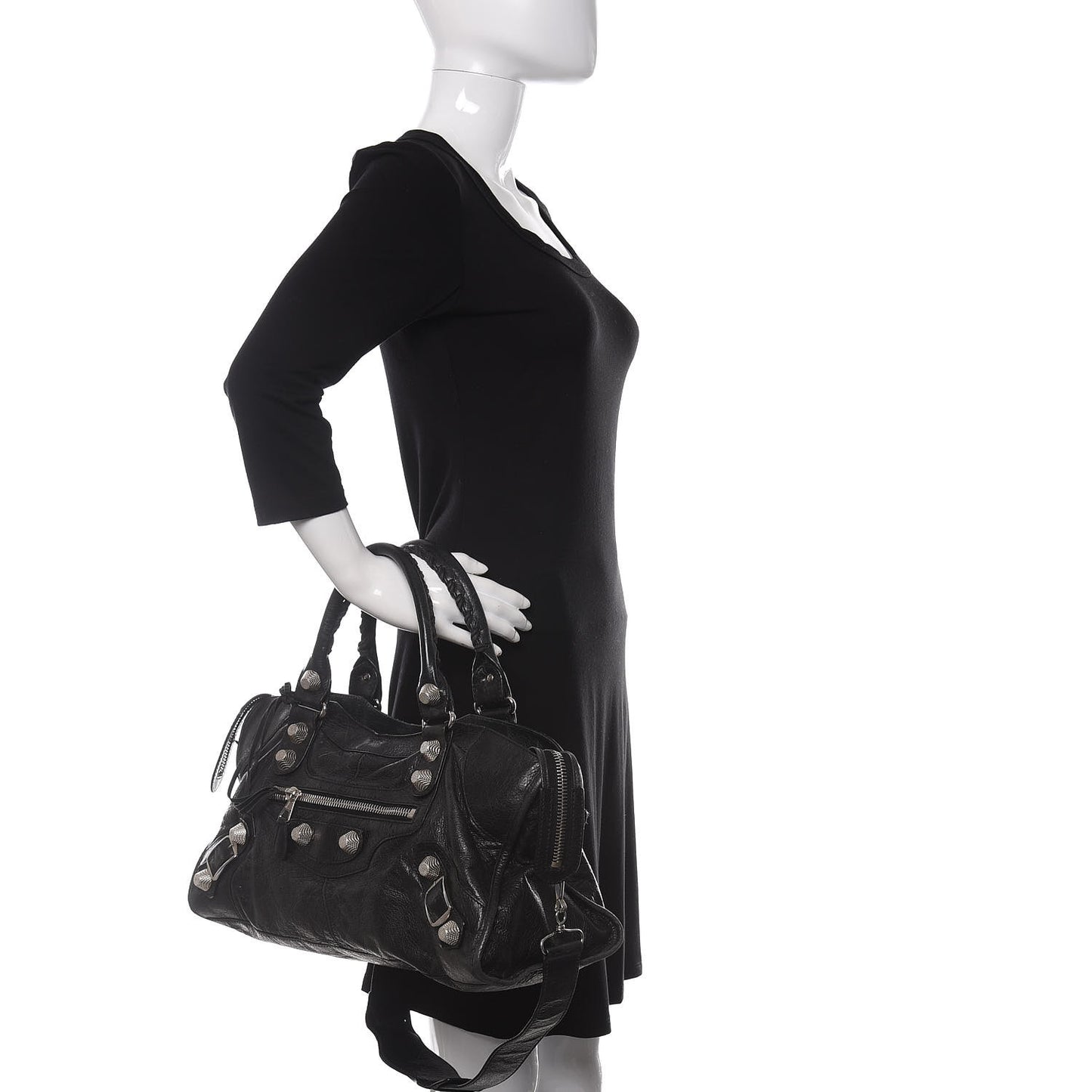 Agneau Giant 21 Silver Hardware Part Time Black