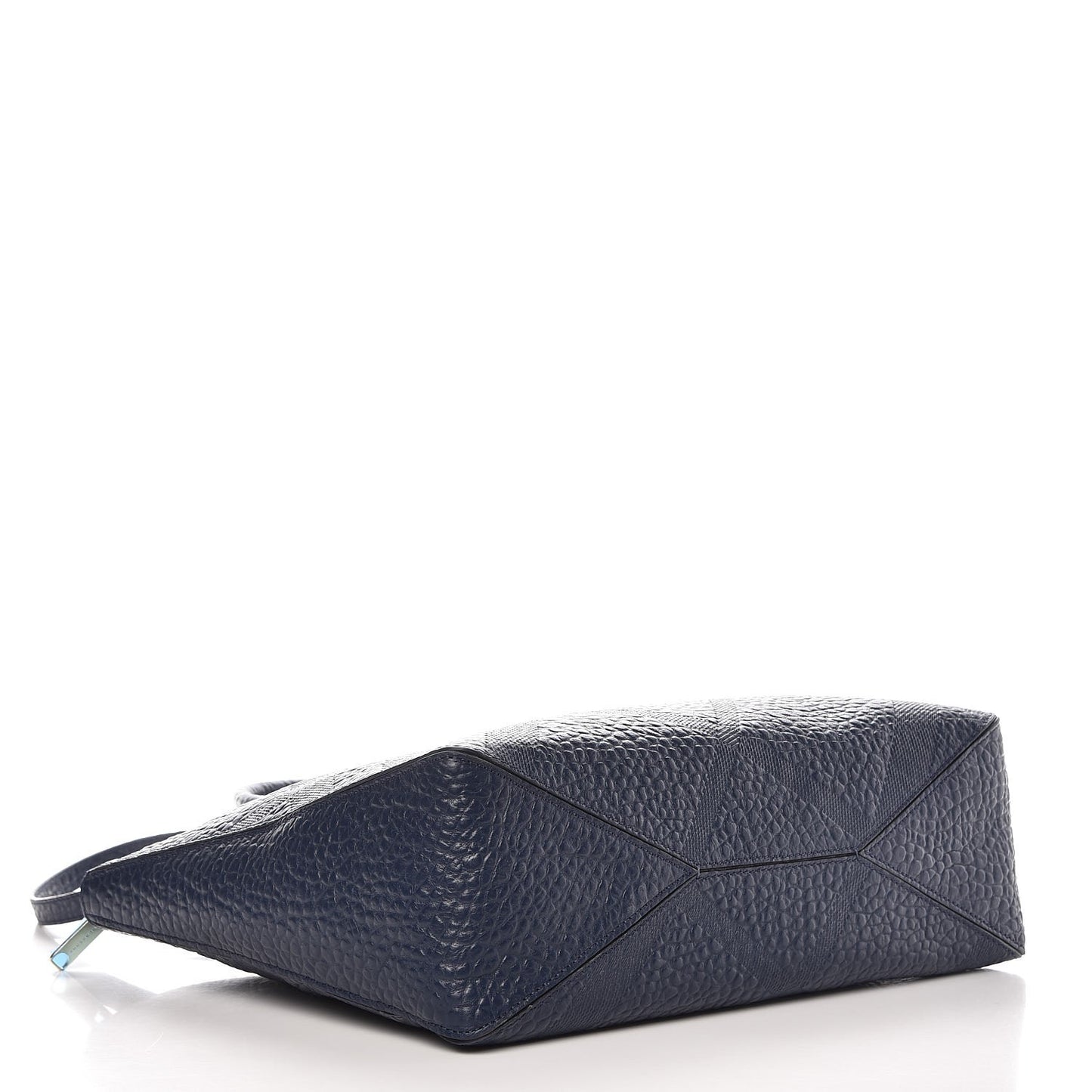 Heritage Grain Check Embossed Medium Dewsbury Tote Blue Carbon