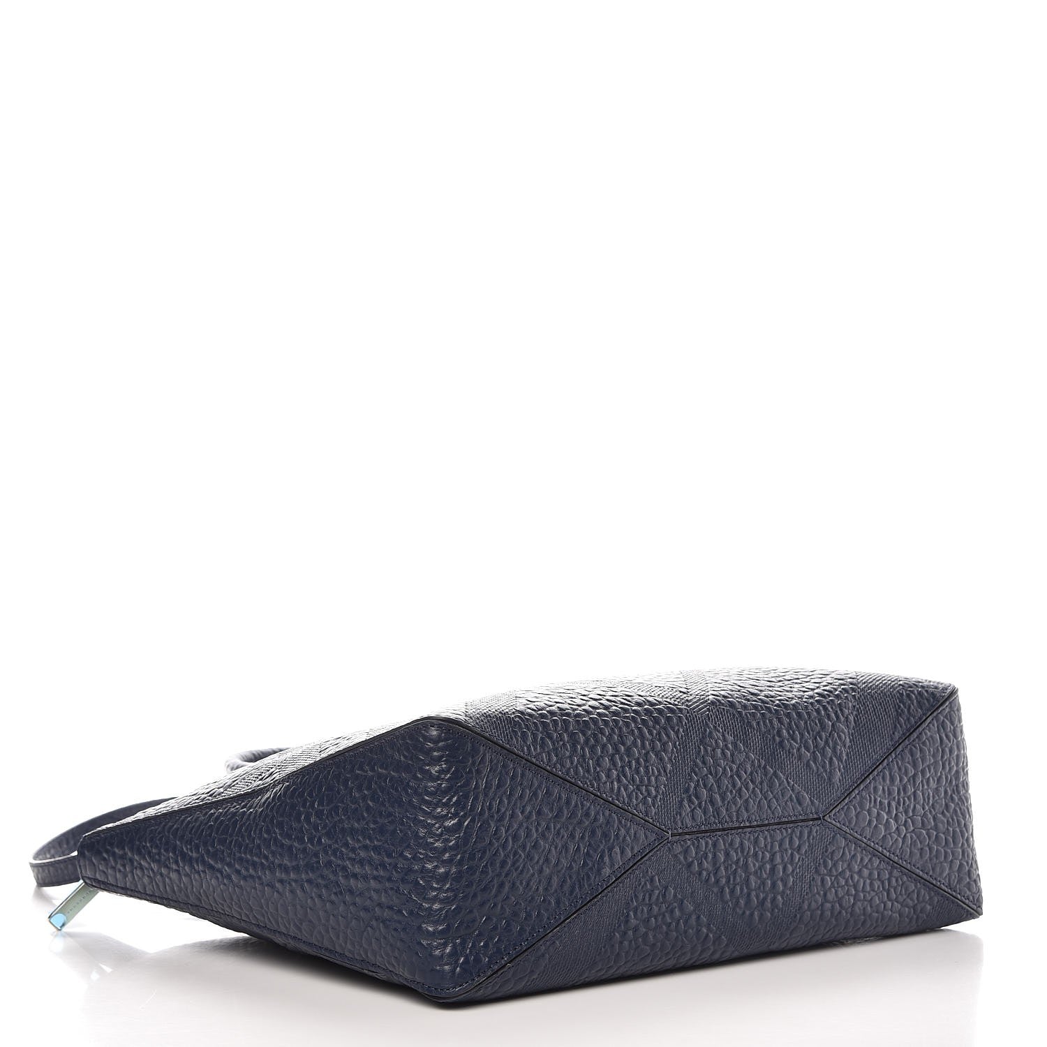 Burberry Heritage Grain Check Embossed Medium Dewsbury Tote Blue Carbon 5 of 9
