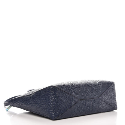 Burberry Heritage Grain Check Embossed Medium Dewsbury Tote Blue Carbon 5 of 9
