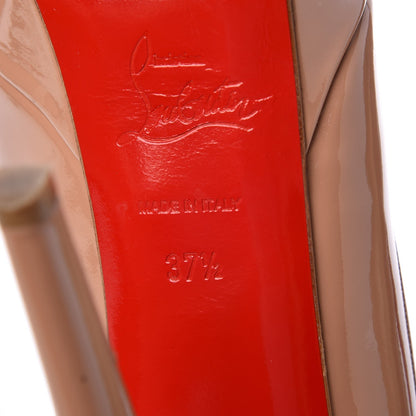 Christian Louboutin Patent Bianca 140 Pumps 37.5 Nude 9 of 15