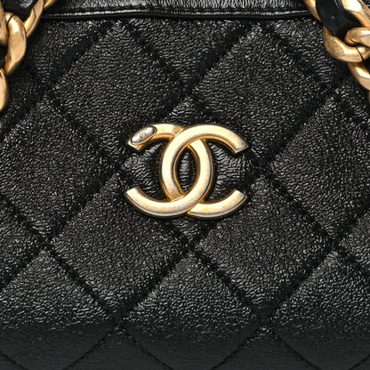 Chanel Shiny Lambskin Quilted Small Fashion Therapy Bowling Bag Black 8 of 10