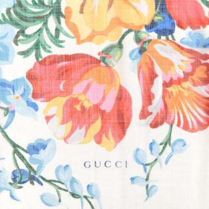 Gucci Wool Josephine Square Shawl Ivory Pink 3 of 5