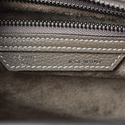 Celine Drummed Calfskin Micro Luggage Souris 6 of 9