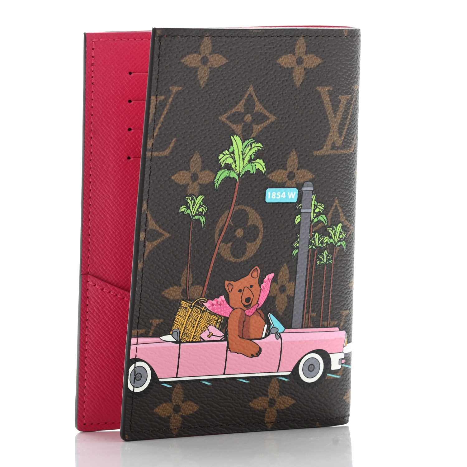 Louis Vuitton Monogram 2021 Christmas Animation Hollywood Passport Cover Fuchsia 3 of 6