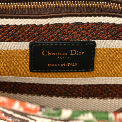 Christian Dior Canvas Embroidered Paisley Medium Lady D-Lite Multicolor 5 of 8