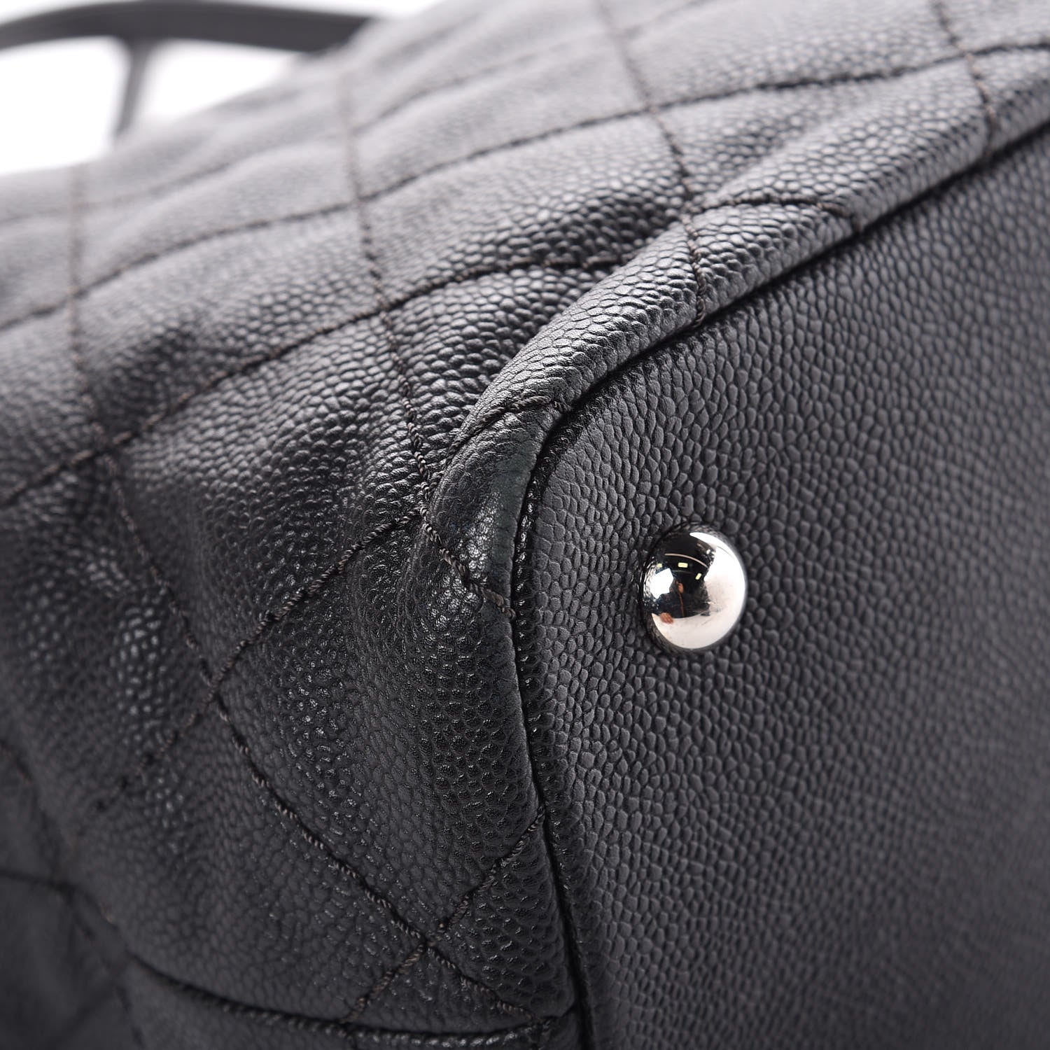 Chanel Grained Calfskin Quilted Small Daily Shopping Tote Black 13 of 14