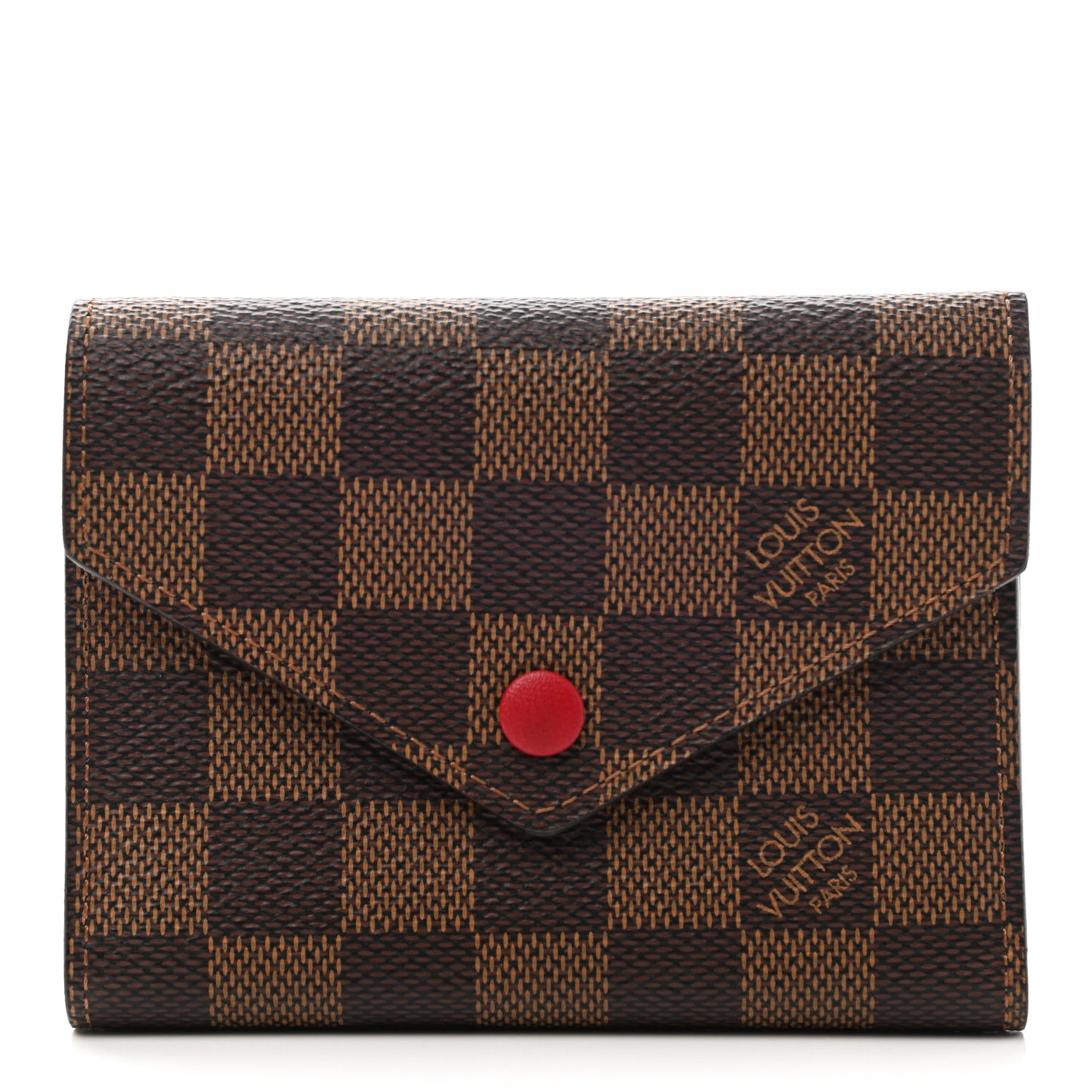 Damier Ebene Victorine Wallet Red