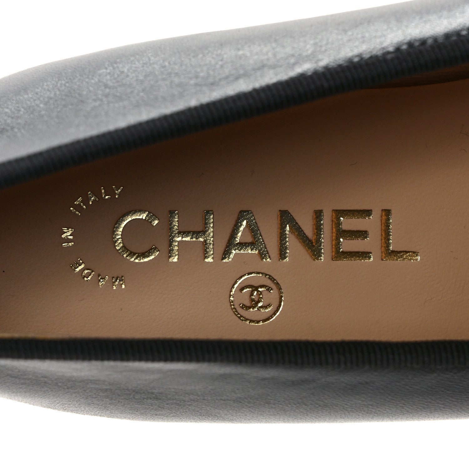 Chanel Lambskin Patent Cap Toe Ballerina Flats 39.5 Black 7 of 9