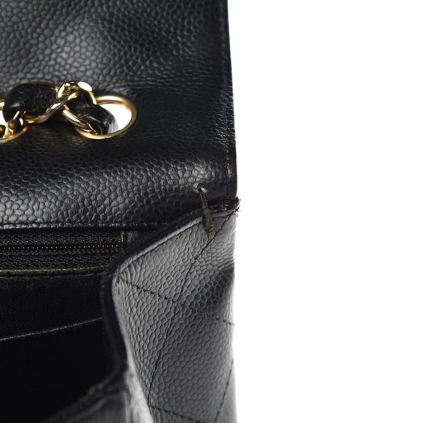 Caviar Quilted Jumbo Single Flap Black