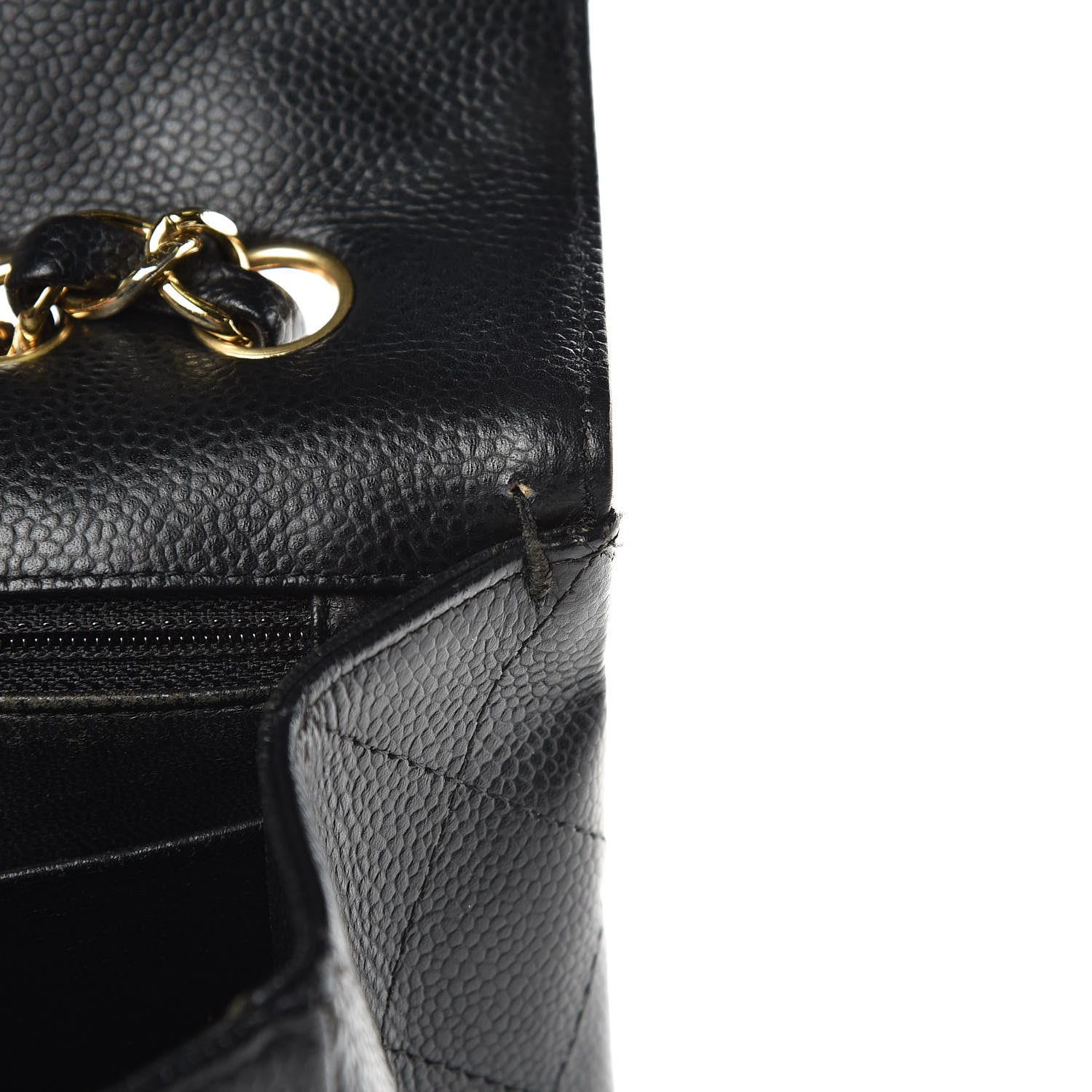 Chanel Caviar Quilted Jumbo Single Flap Black 13 of 16