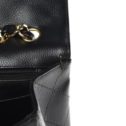 Chanel Caviar Quilted Jumbo Single Flap Black 13 of 16
