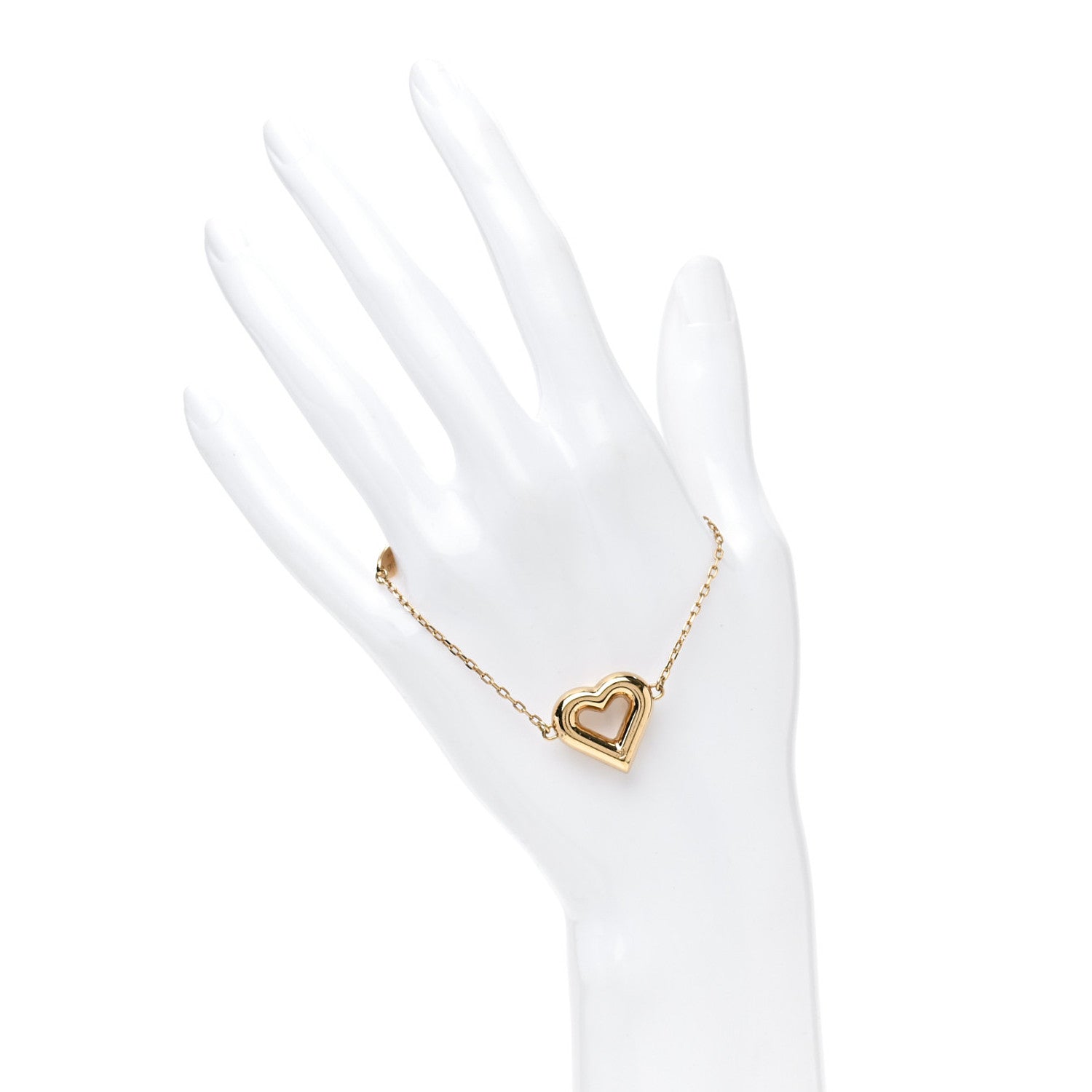 Louis Vuitton Metal LV And Me Heart Bracelet Gold 2 of 6