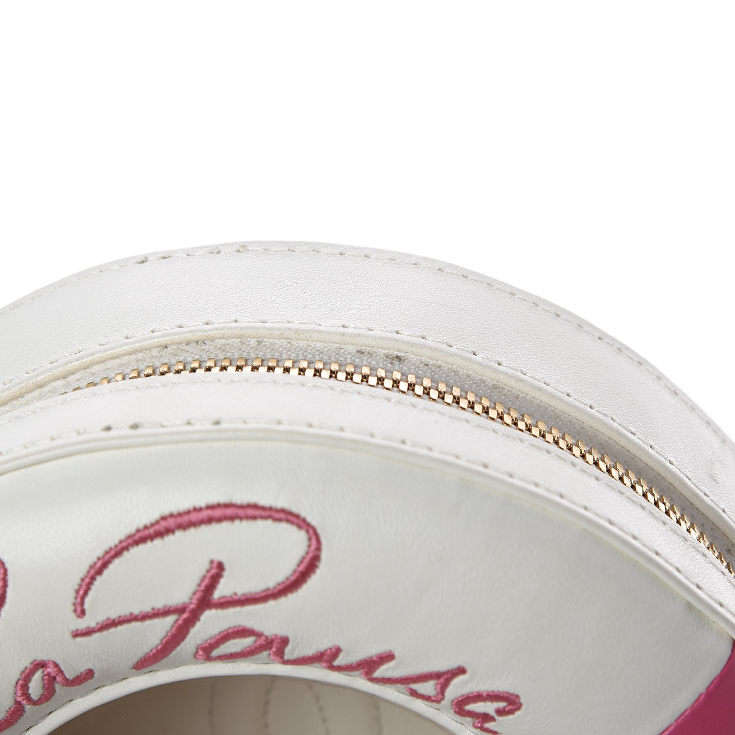 Chanel Lambskin Coco Lifesaver Round Bag Pink White 10 of 17