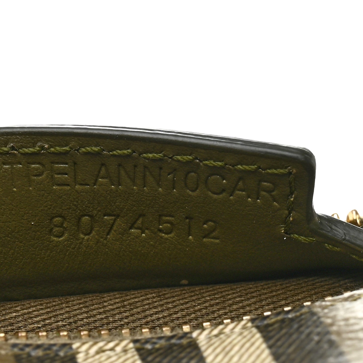 Vintage Check Mini Bowling Bag Olive Green