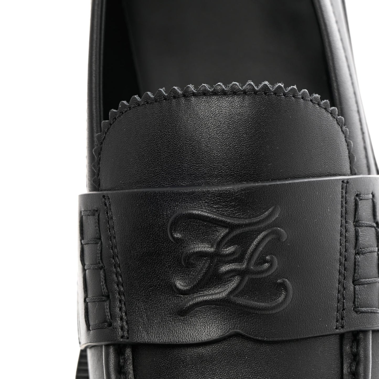 Calfskin Karligraphy Loafers 37 Black