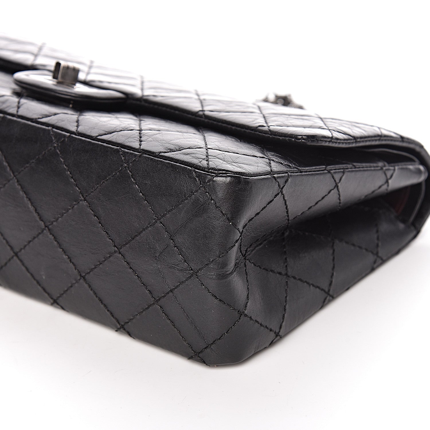 Chanel Aged Calfskin Quilted 2.55 Reissue 226 Flap Black 6 of 12