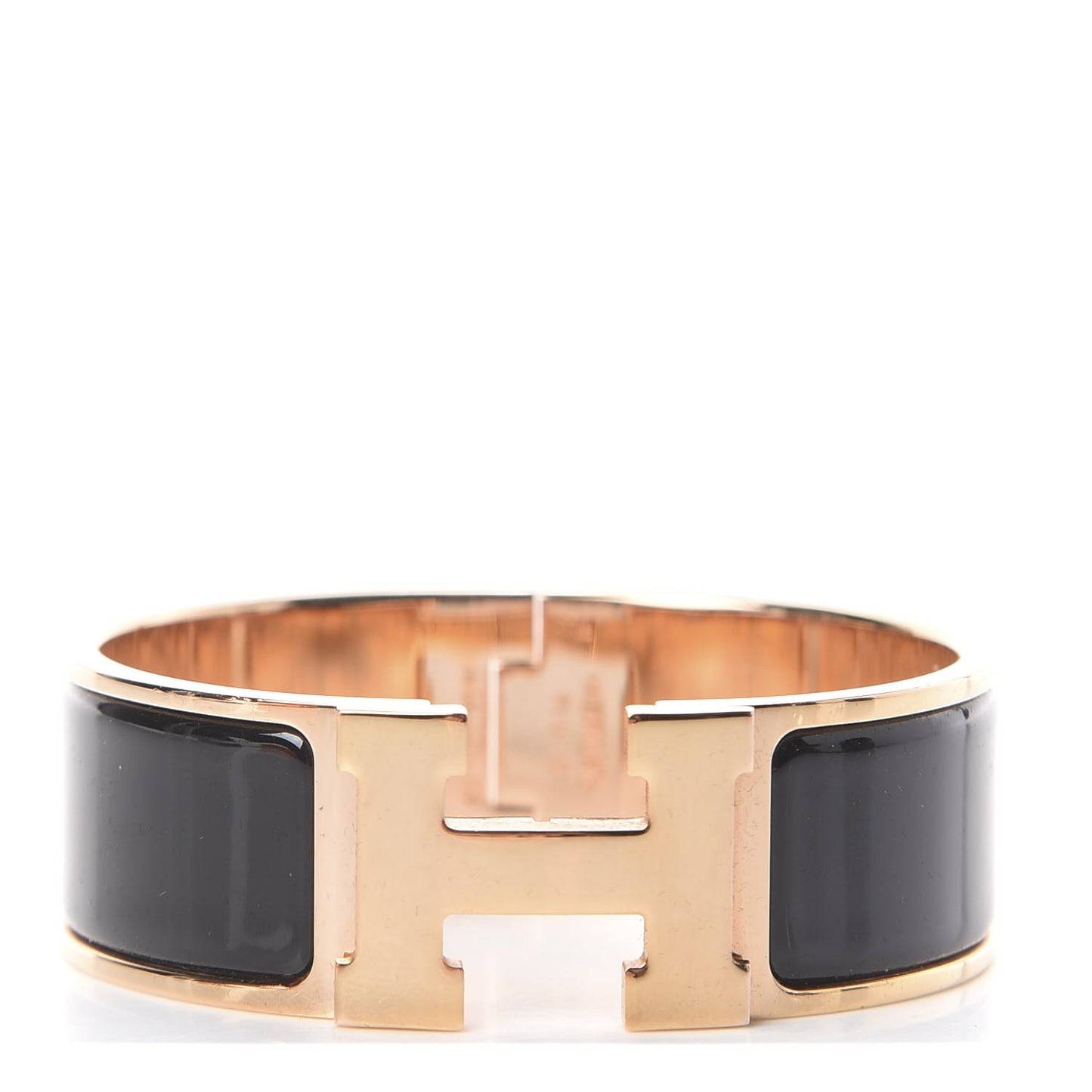Enamel Wide Clic Clac H Bracelet PM Black