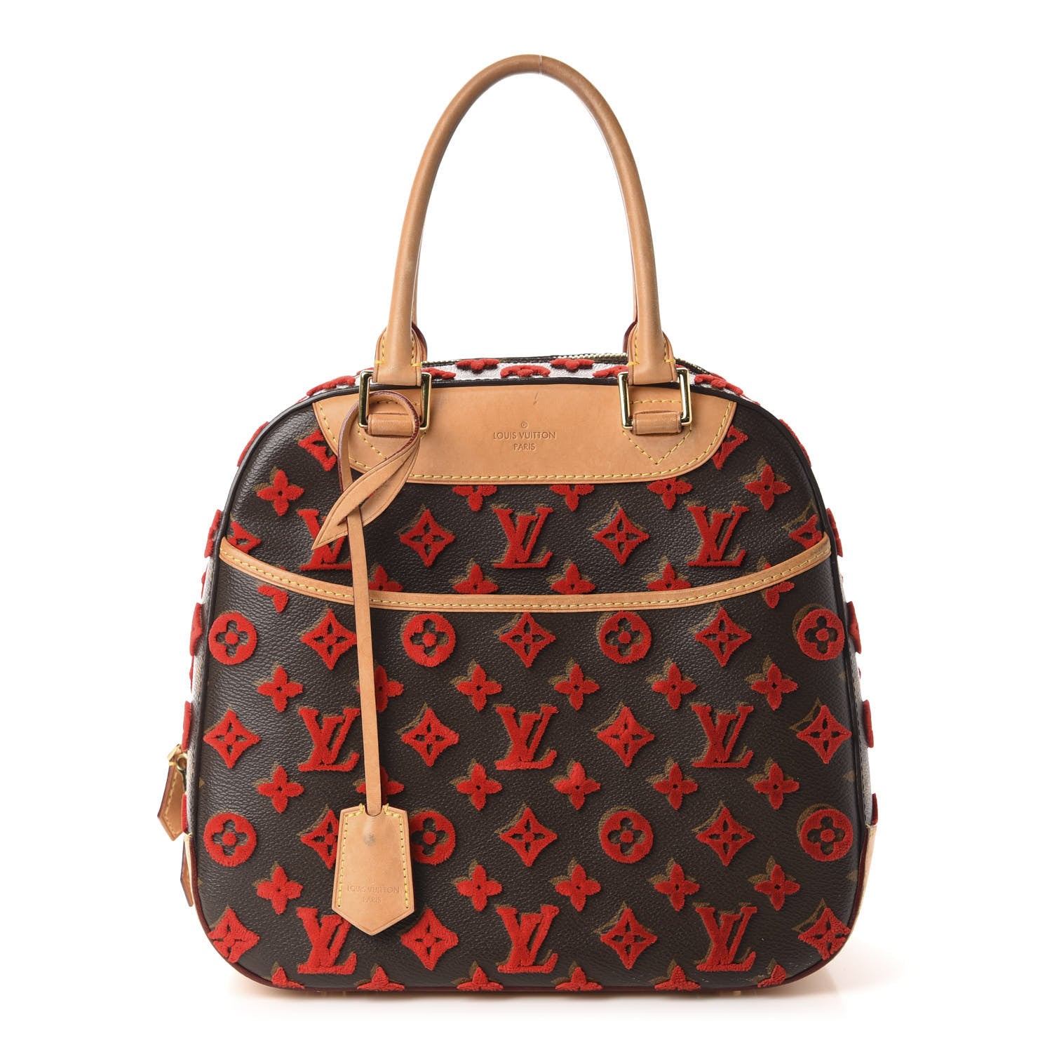 Louis Vuitton Monogram Tuffetage Deauville Cube Red 1 of 12