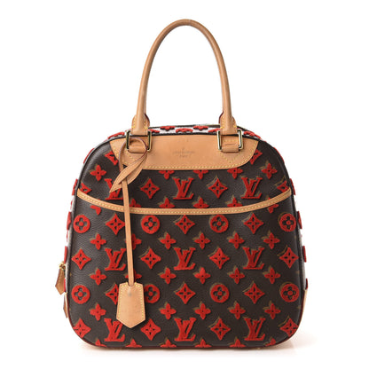Louis Vuitton Monogram Tuffetage Deauville Cube Red 1 of 12