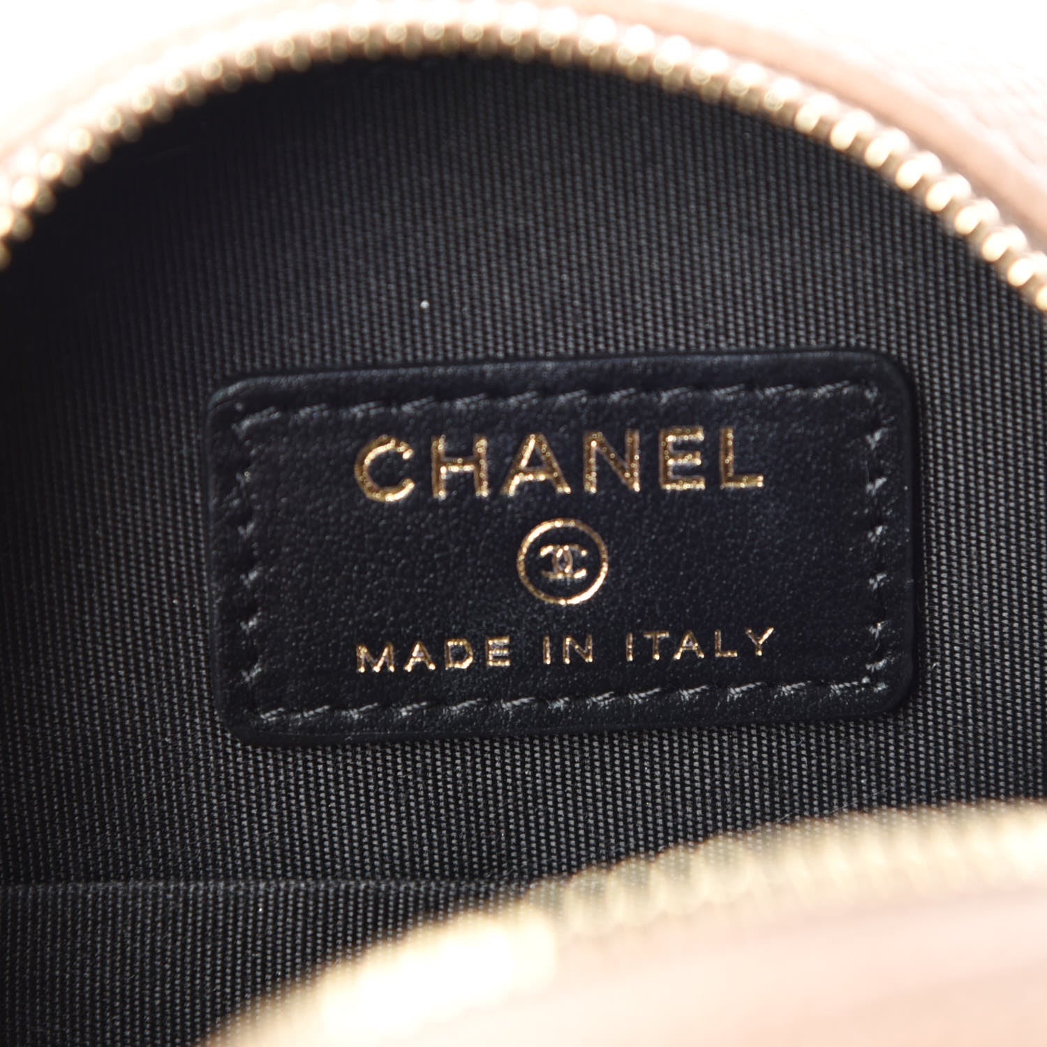 Chanel Caviar Quilted Round Filigree Crossbody Beige Black 6 of 10