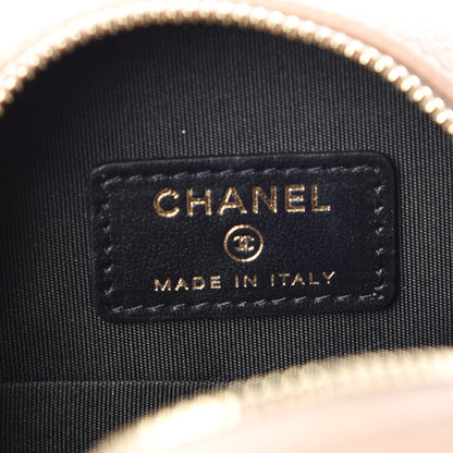 Chanel Caviar Quilted Round Filigree Crossbody Beige Black 6 of 10