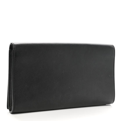 Saint Laurent Calfskin Monogram Large Belle De Jour Clutch Black 2 of 6