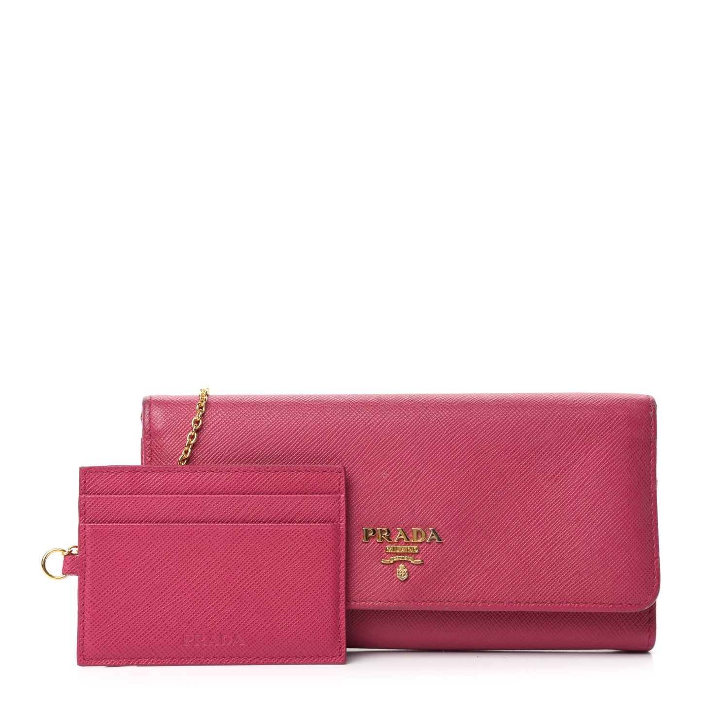 Saffiano Metal Continental Flap Wallet Peonia