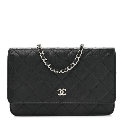 Chanel Caviar Quilted Wallet on Chain WOC Black 1 of 12