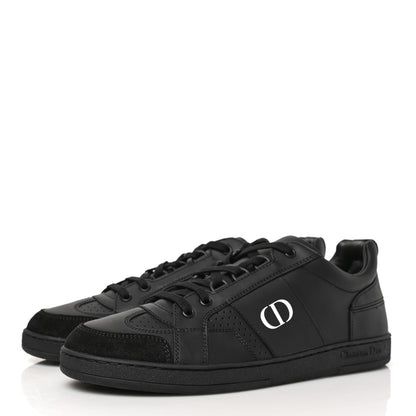 Christian Dior Calfskin Suede Logo Sneakers 38.5 Black 3 of 8