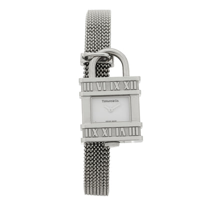 Tiffany Stainless Steel 21mm Atlas Lock Charm Quartz Watch 1 of 4