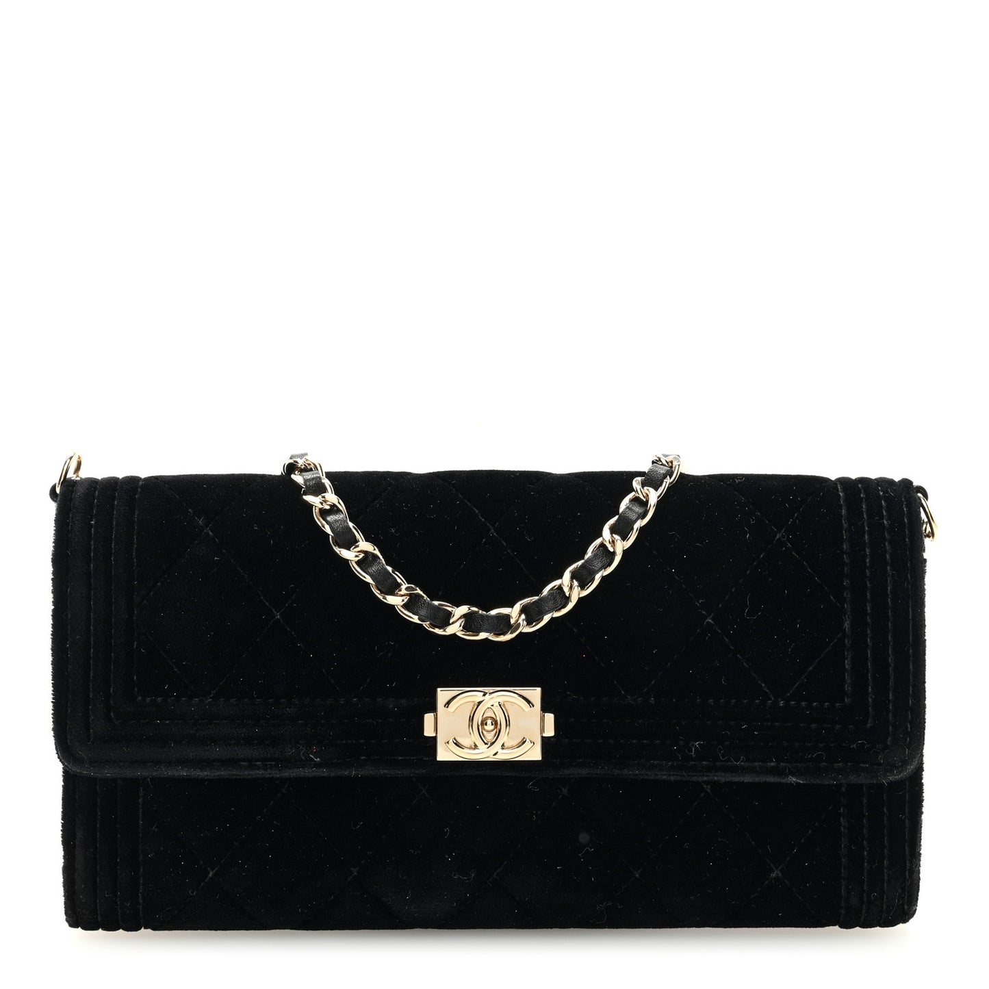 Velvet Boy Wallet On Removable Chain Black
