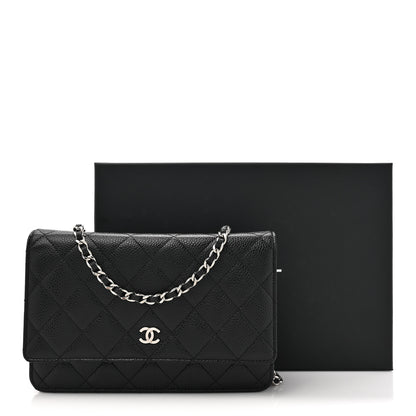 Chanel Caviar Quilted Wallet On Chain WOC Black 14 of 14