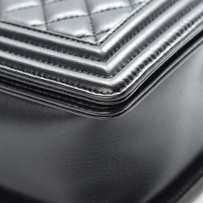 Chanel Lambskin Quilted New Medium Boy Flap Black 10 of 14