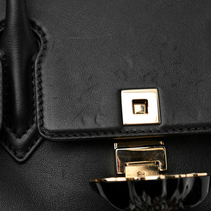 Versace Calfskin Large Palazzo Empire Bag Black 7 of 8