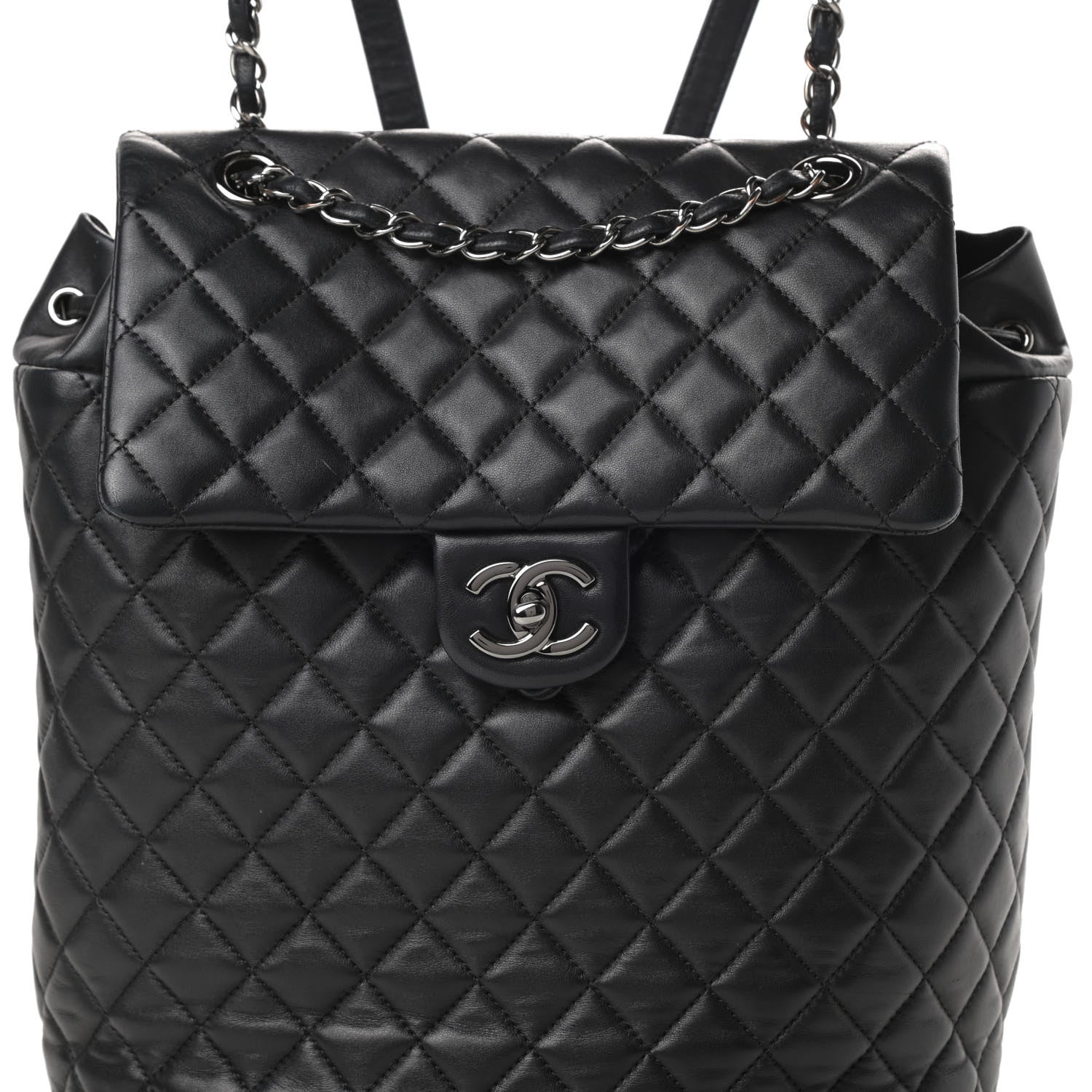 Chanel Lambskin Quilted Large Urban Spirit Backpack Black 8 of 14