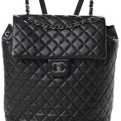 Chanel Lambskin Quilted Large Urban Spirit Backpack Black 8 of 14