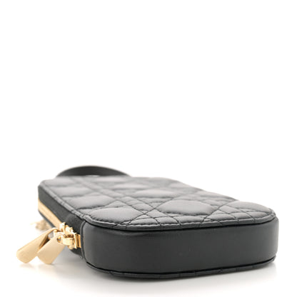 Christian Dior Lambskin Cannage Lady Dior Phone Holder Black 4 of 11