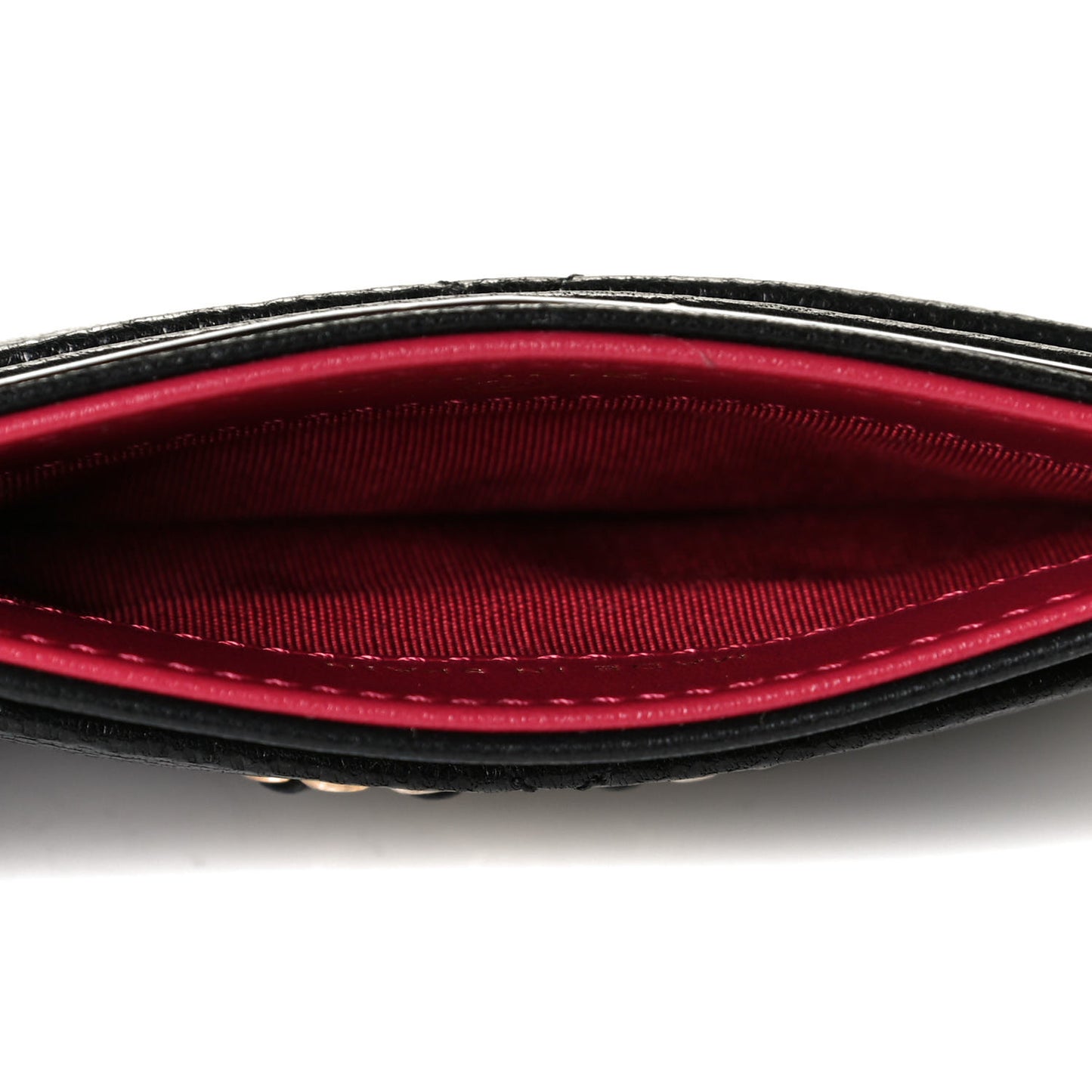 Shiny Goatskin Quilted Chanel 19 Card Holder Black