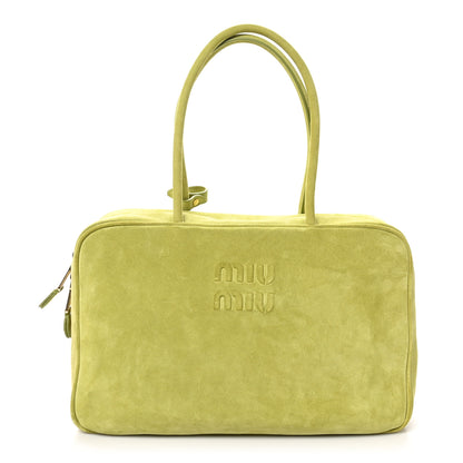 Miu Miu Camoscio Beau Top Handle Bag Edera 1 of 9