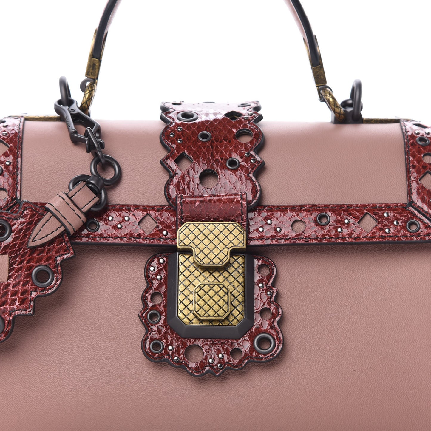 Nappa Ayers Small Piazza Bag Deco Rose Baccara Rose Black