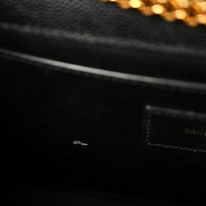 Saint Laurent Grain De Poudre Small Monogram Kate Satchel Black 14 of 14