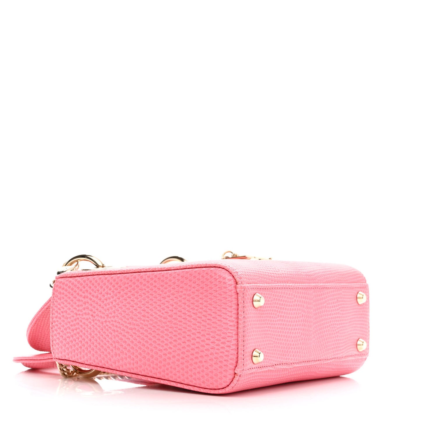 Lizard Mini Lady Dior Pink